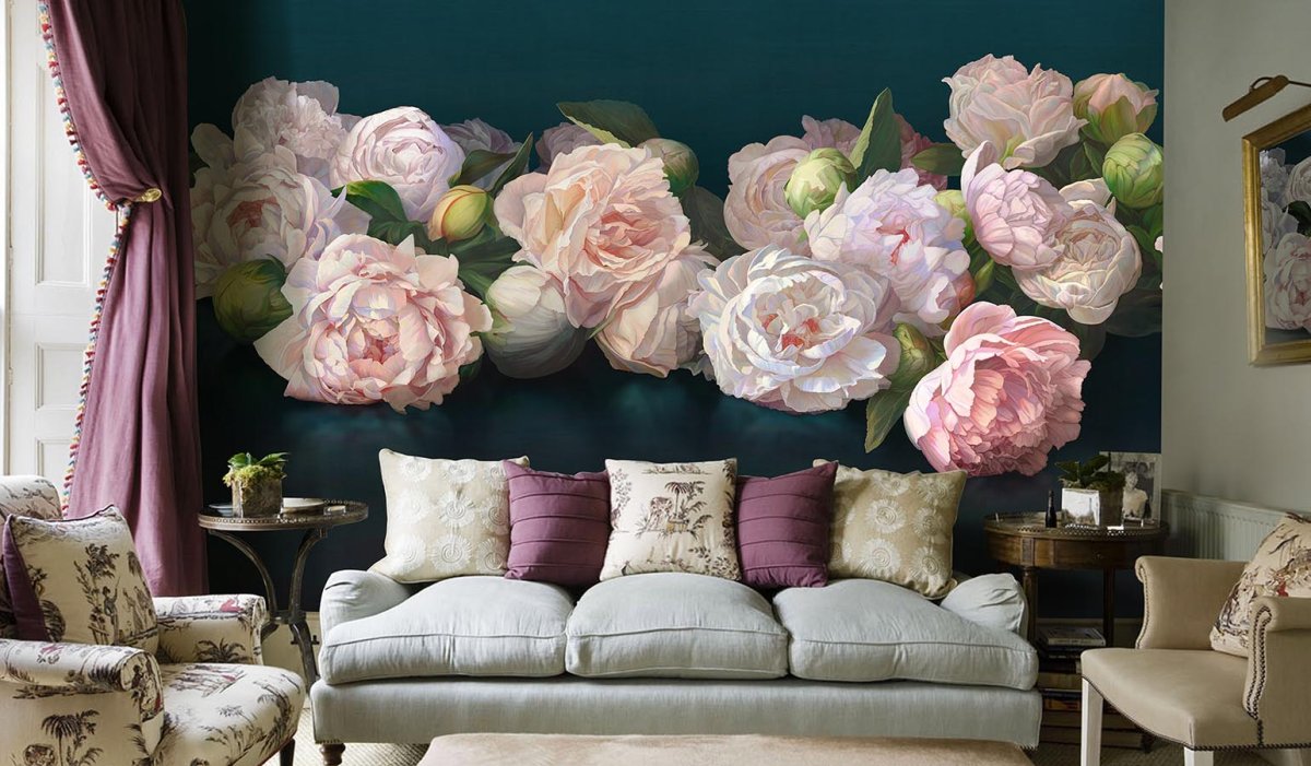 Аффреско пионы