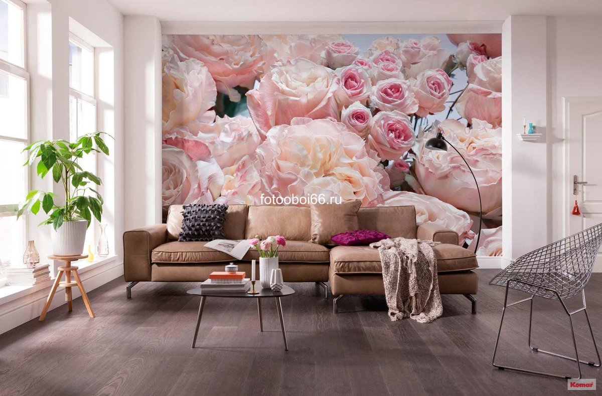 Аффреско пионы