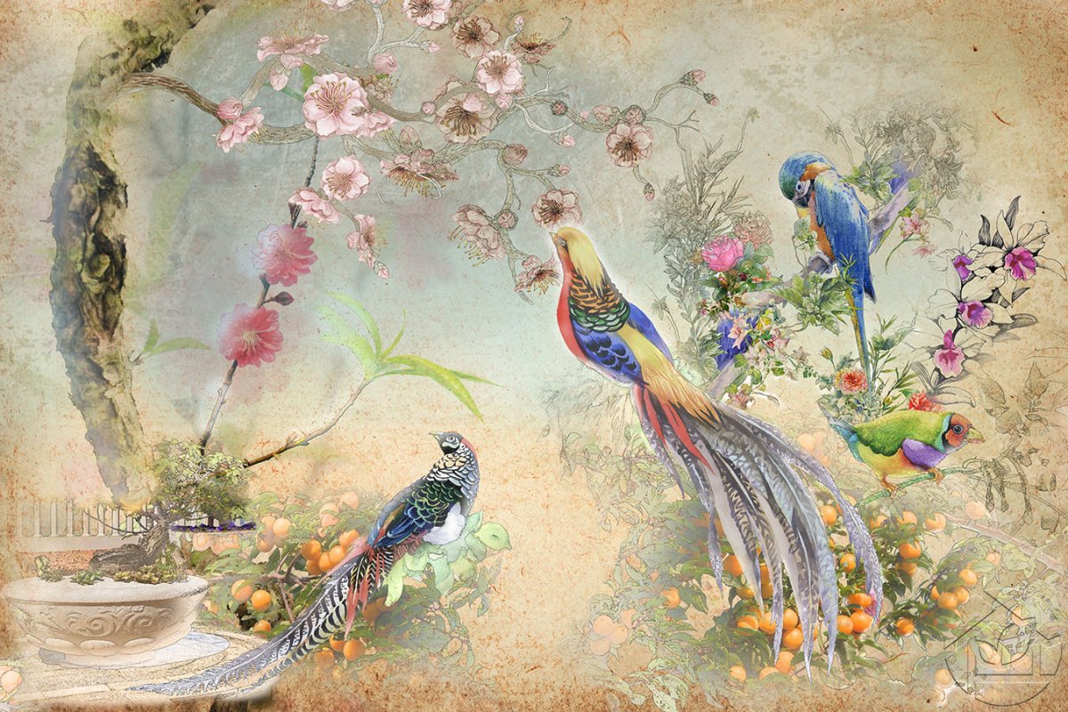 Фрески Апплико Шинуазри