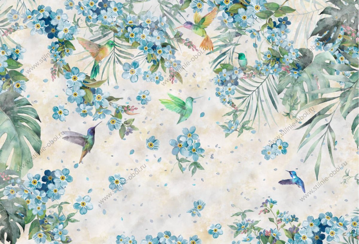 Обои с птичками для стен