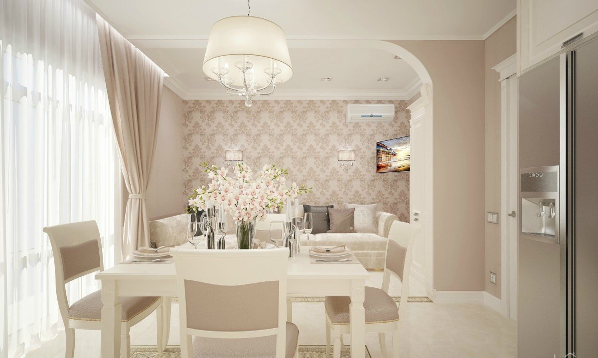 Кухня в светлых тонах