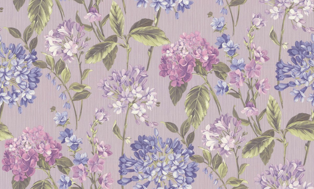 Обои флизелиновые палитра Fiori сиреневые 1.06 м pl71431-65
