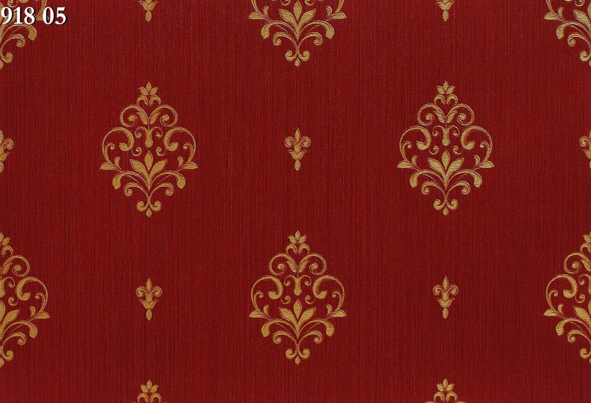 Обои бордовые с золотом