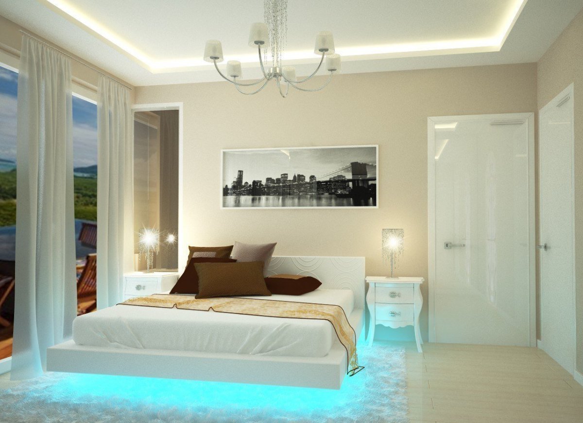 Современная спальня в частном доме