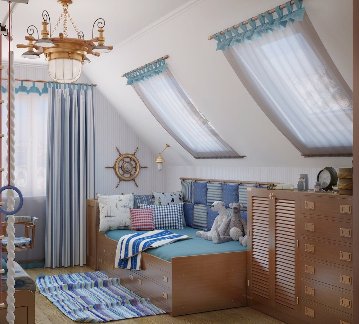 Комната в морском стиле для мальчика