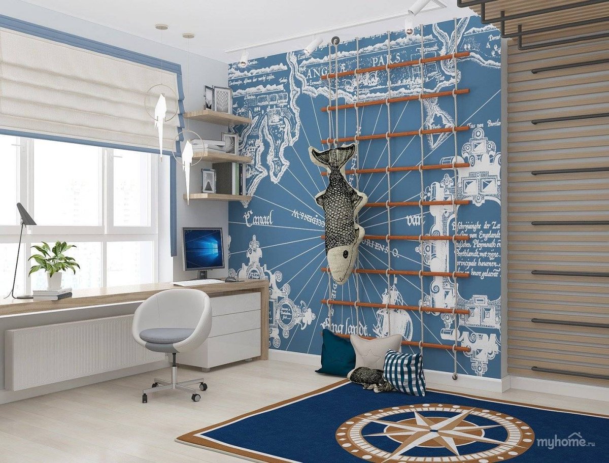 Детская комната в морской тематике