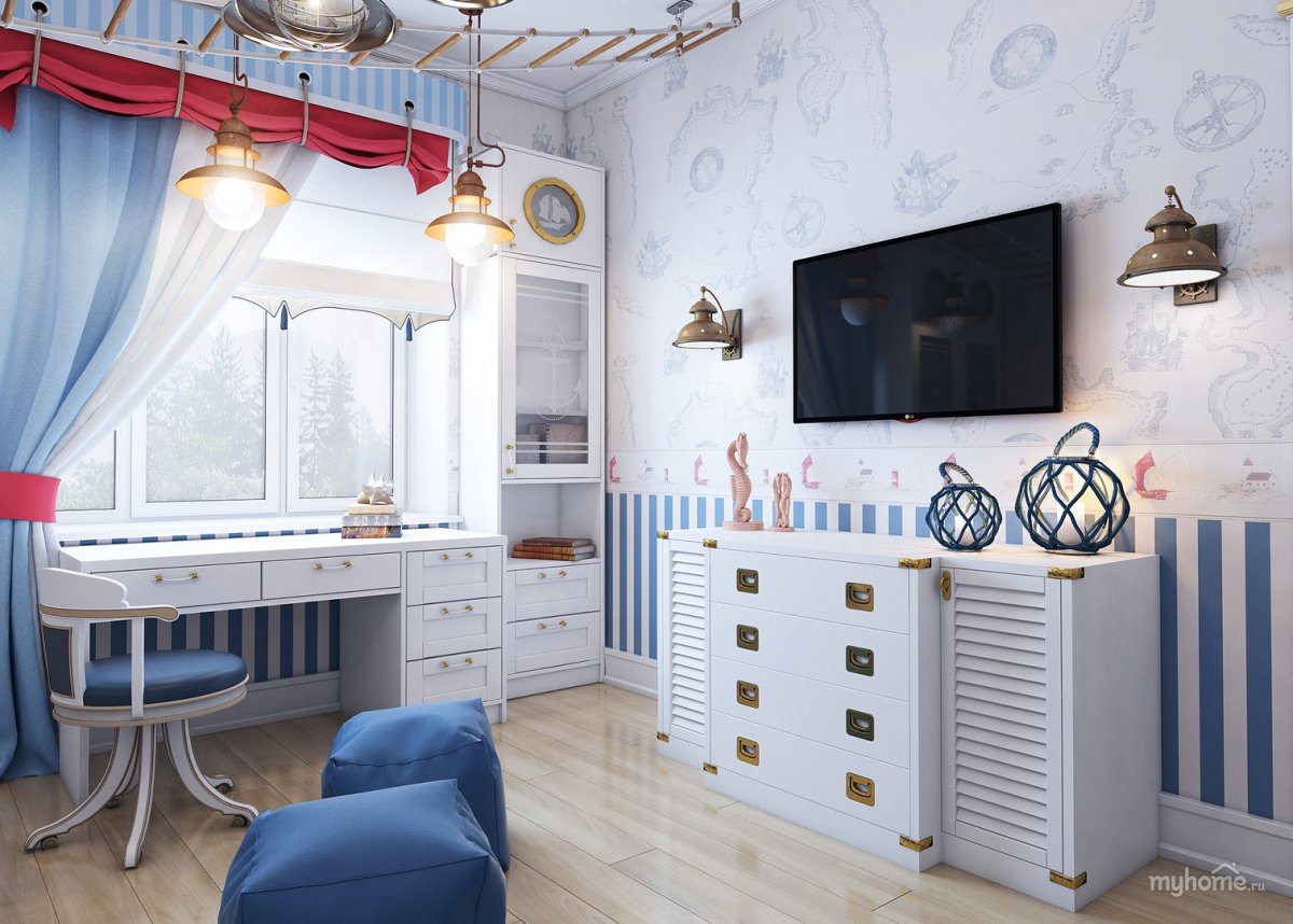 Морской стиль в интерьере