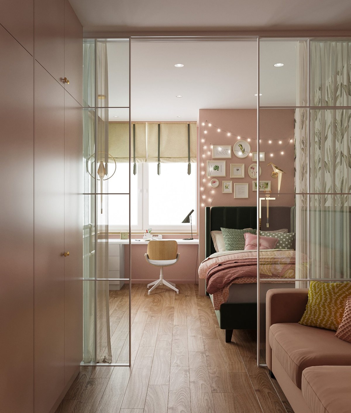 Стеклянные перегородки для зонирования пространства