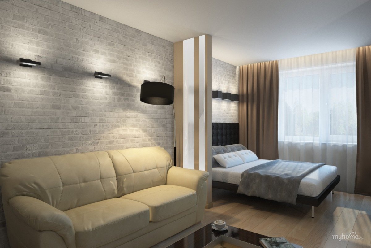 Спальня совмещенная с залом