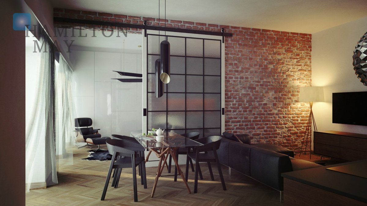 Стеклянные перегородки в стиле лофт