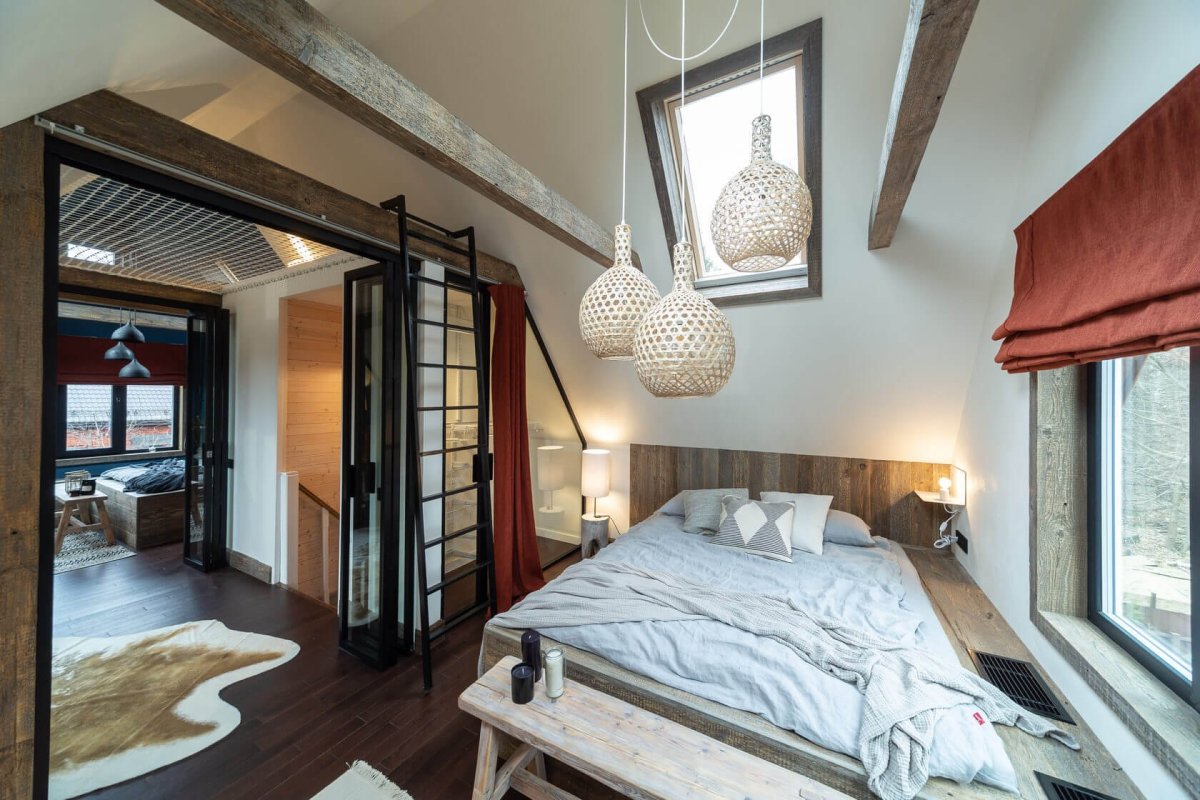 Лофт перегородка для зонирования спальни