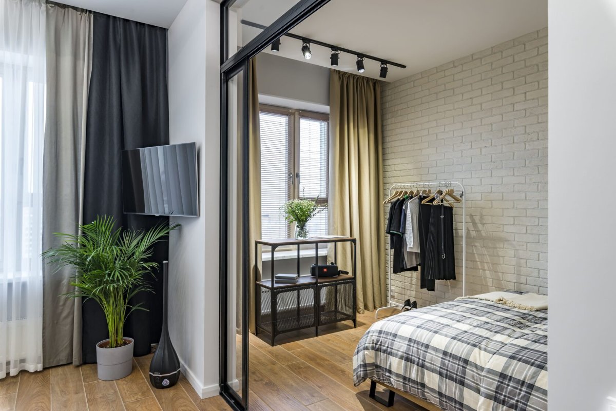 Квартира студия 40м2 в стиле лофт