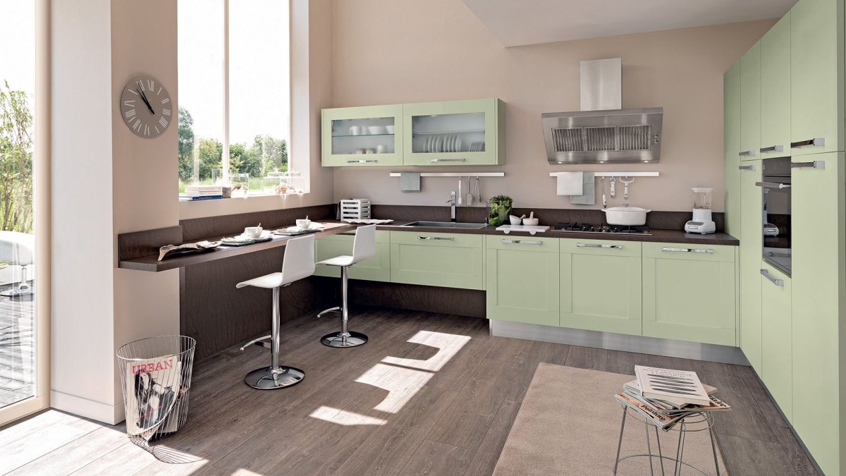 Сочетание цветов на кухне