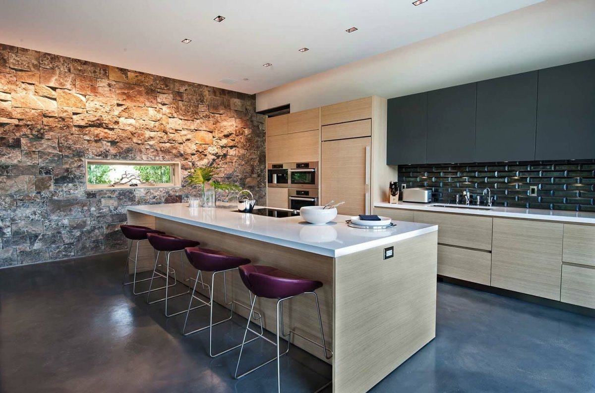 Кухня из гибкого камня