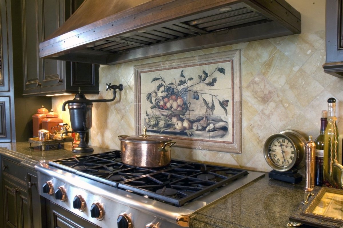 Гибкий камень в интерьере кухни