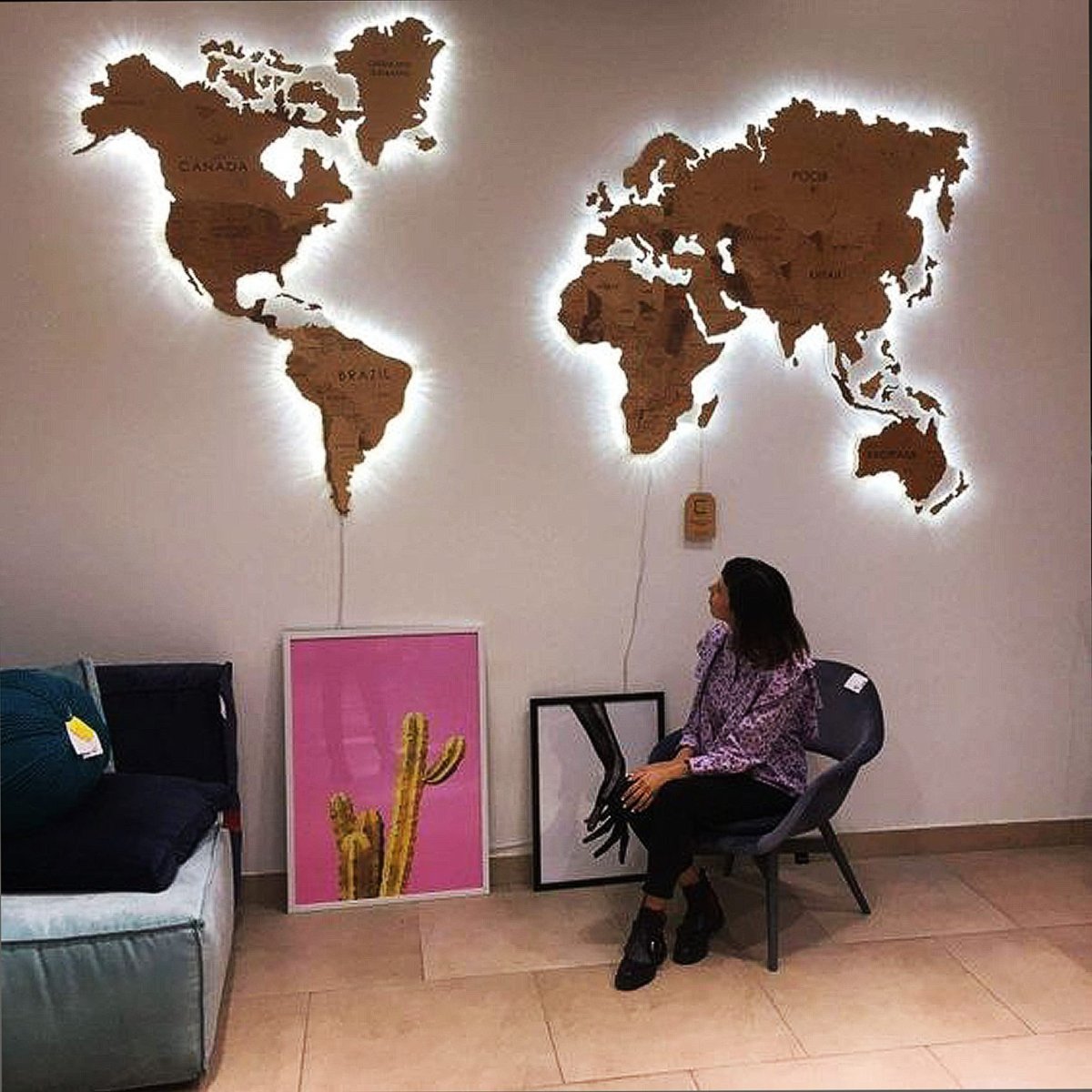 Материки на стену