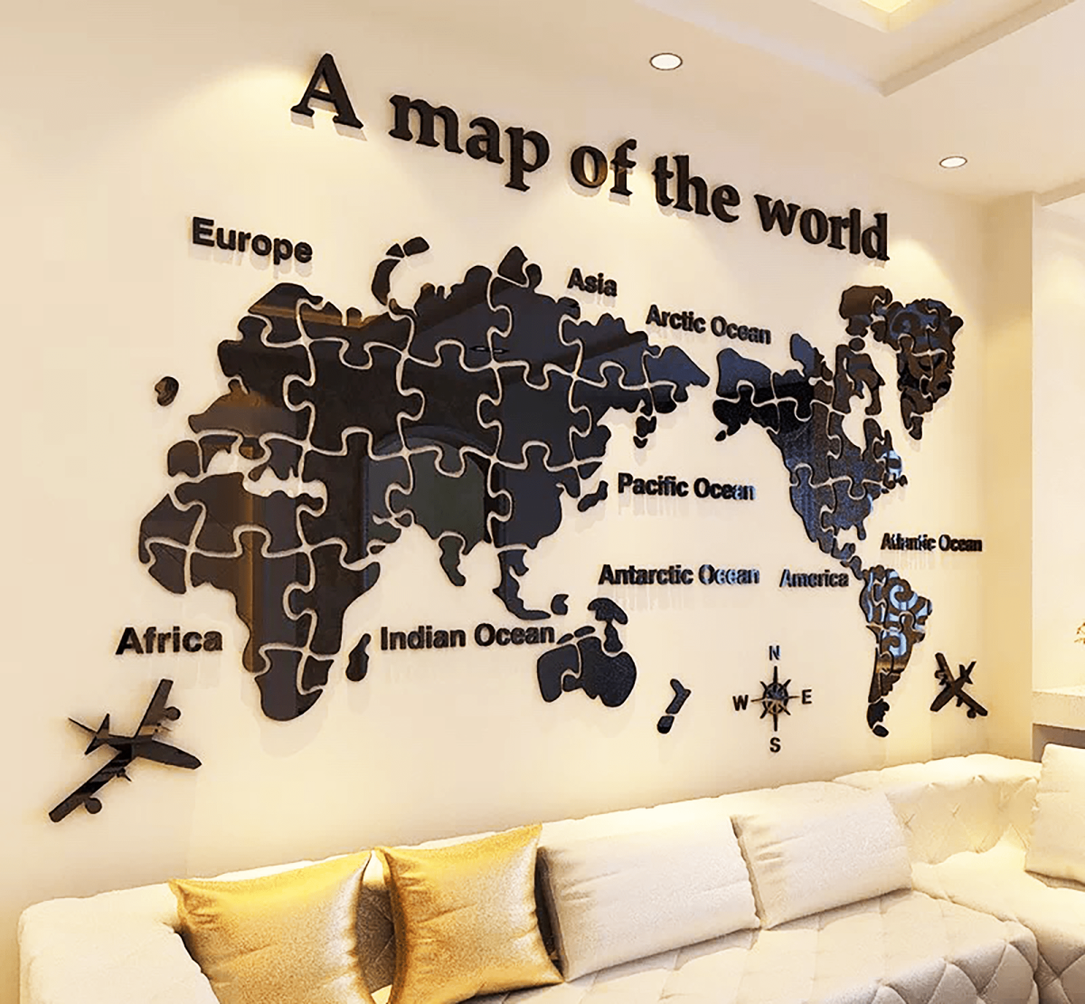 Карта мира на стену