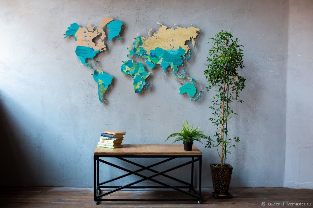 Карта мира на стену