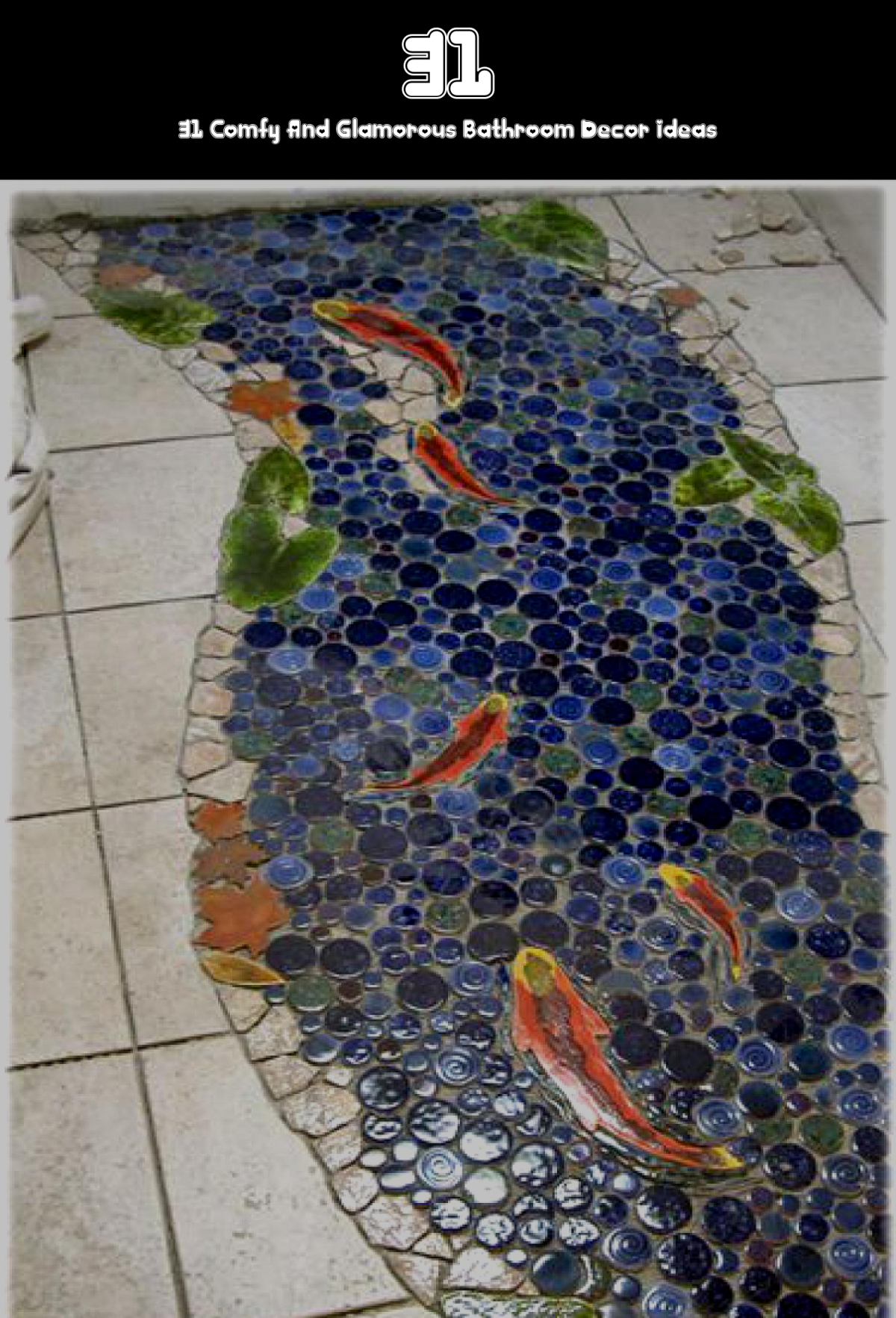 Гербовая Лилия мозаика из битой плитки