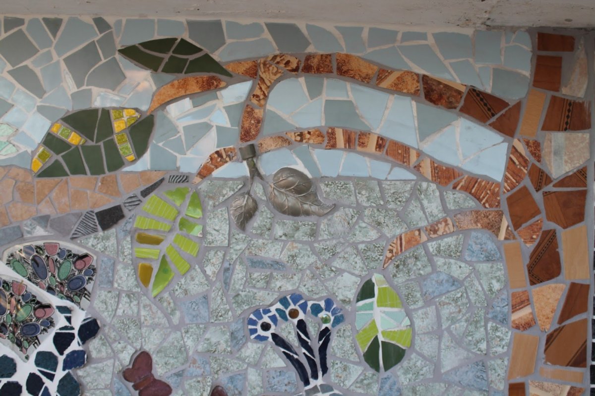 Мозаичные панно из битой плитки