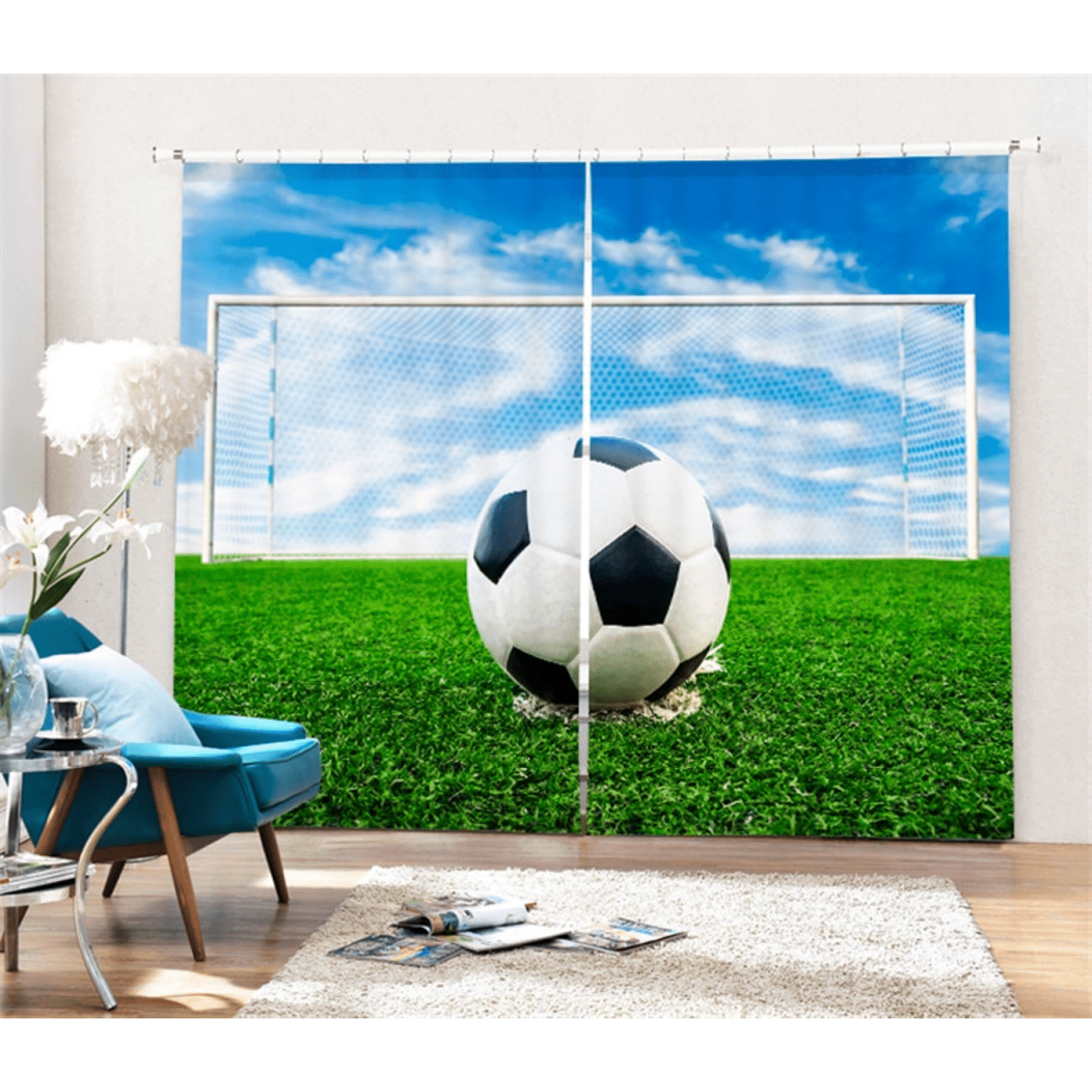 Шторы с футбольной тематикой для детской мальчику