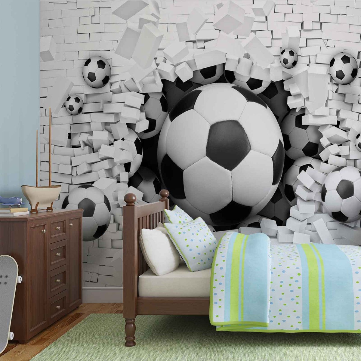 Спальня в футбольном стиле