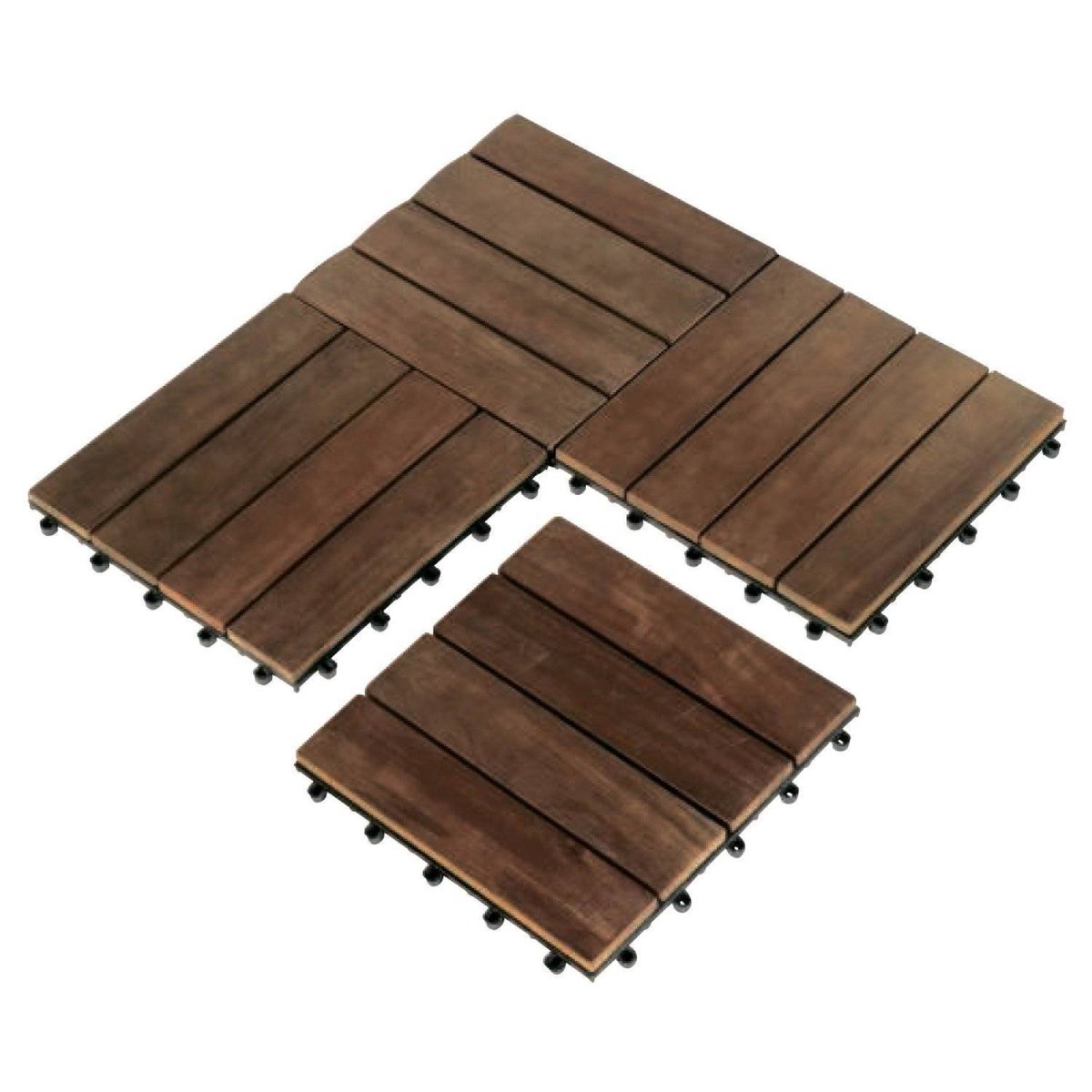 Плитка Садовая, 30x30x2.4 см, Акация, 12 реек