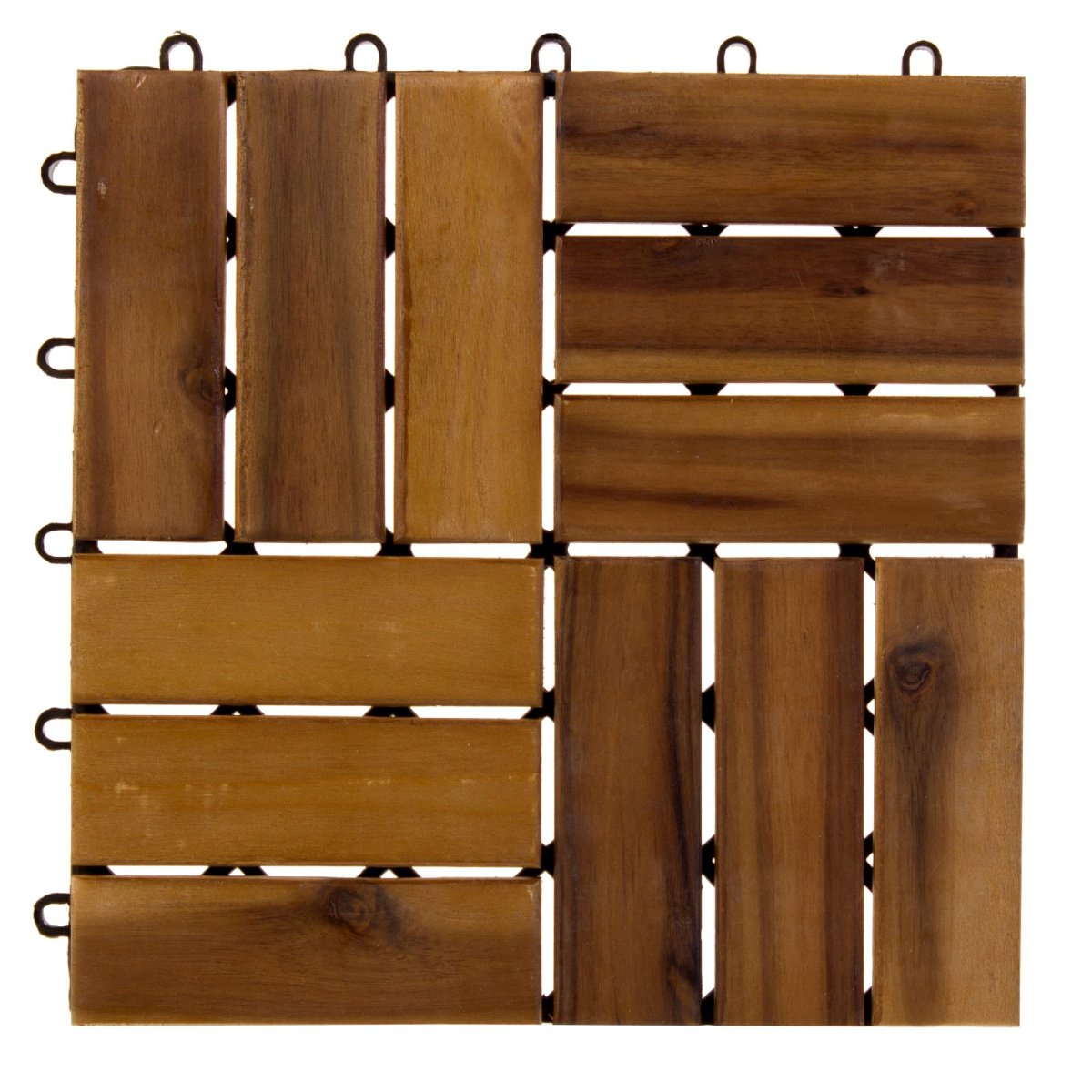 Плитка Садовая, 30x30x2.4 см, Акация, 12 реек