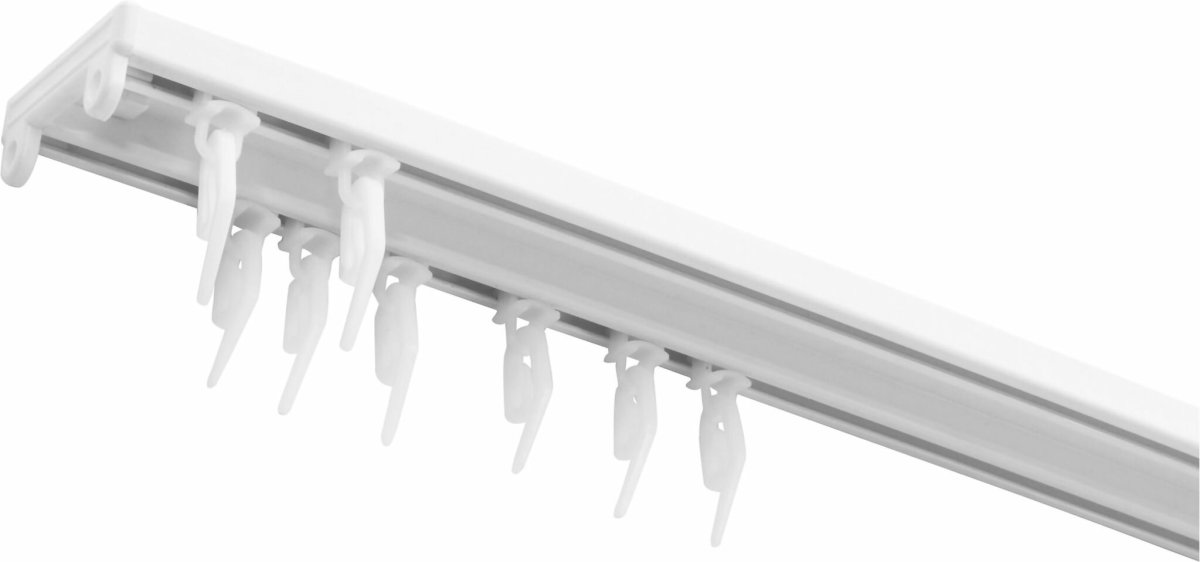 Карниз для штор Эскар потолочный двухрядный белый 350 см