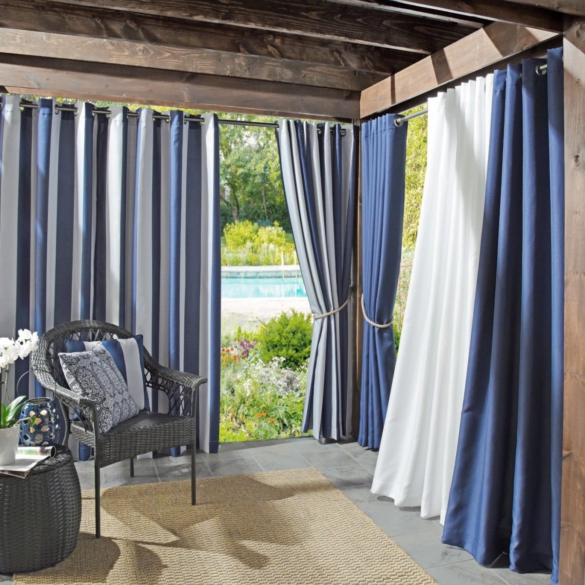 Занавески на веранду на даче