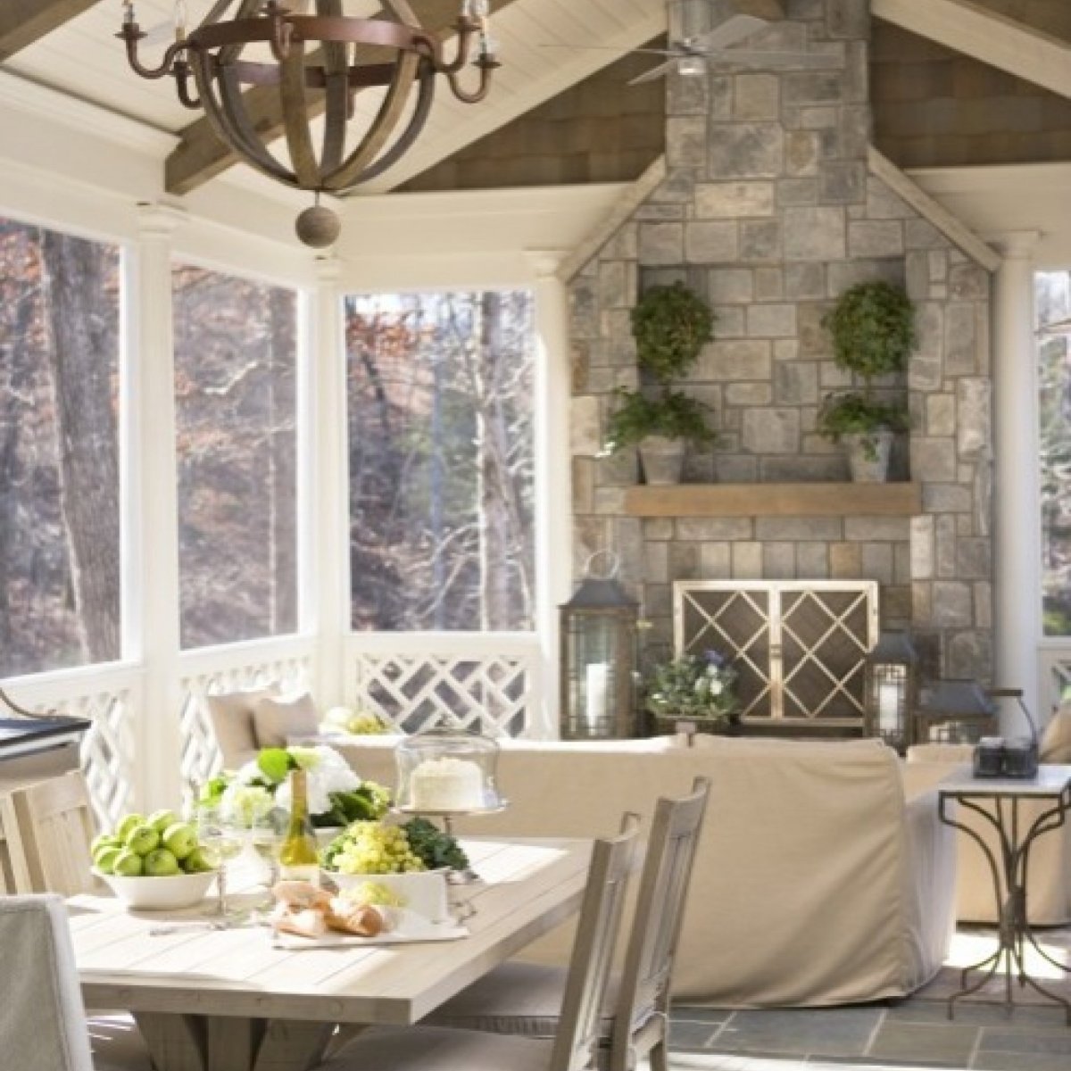 Веранда в деревенском стиле